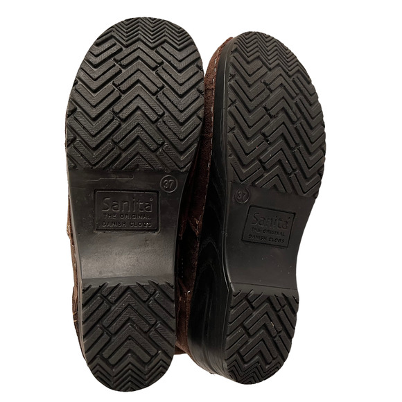 Sanita Danish Clog Style Leather boots women size EU37/US6.5-7 - Picture 8 of 14